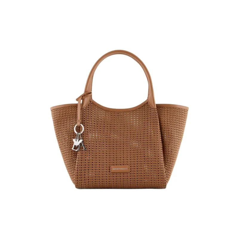 EMPORIO ARMANI Polyester Tote Bag, Shopping Bag, Handbag Tubas Women's Camel-0