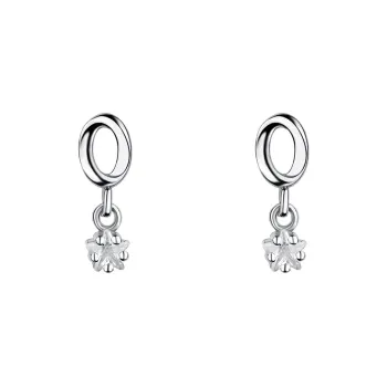 BAIJUAN S999 Fine Silver Stud Earrings Women's