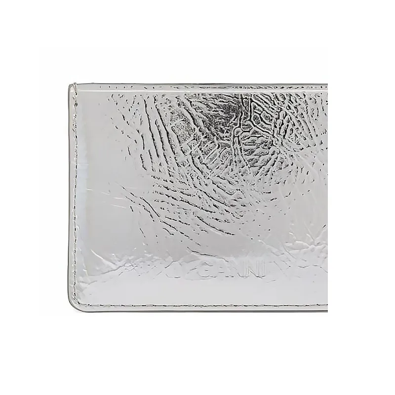GANNI Bou Metallic Card Holder-4