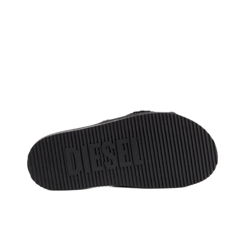 DIESEL OVAL D Series Slide Slippers Unisex Black-6