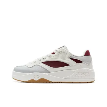 XTEP Air Force 1 Anti Slip And Wear Resistant Coverage Low Top Skateboard Shoes Men's White Gray Red