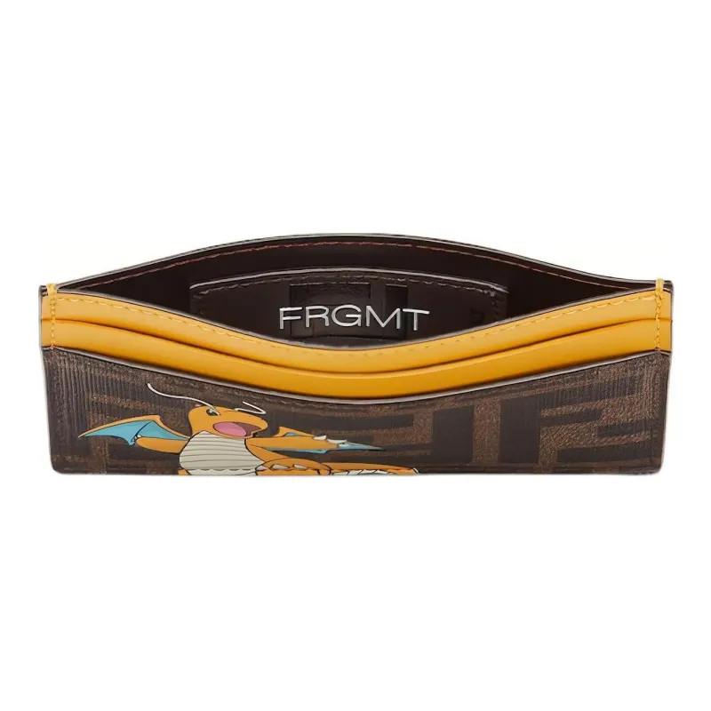 FENDI Pokémon X FRGMT Nigo, Collaboration Cow Leather Card Holder Men's Yellow-2