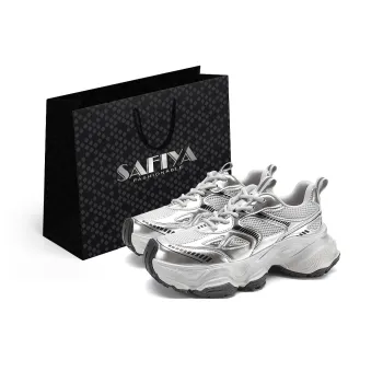 Safiya Low-Top Chunky Sneakers Women's Gunmetal
