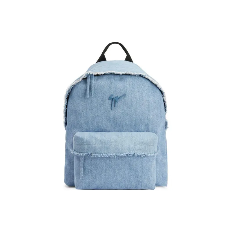 Giuseppe Zanotti Frayed Denim Backpack-0