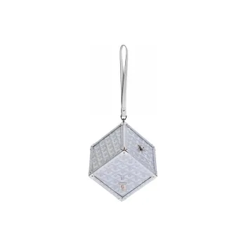 GOYARD Dé Canvas With Leather Wrist Bag Women's Silver