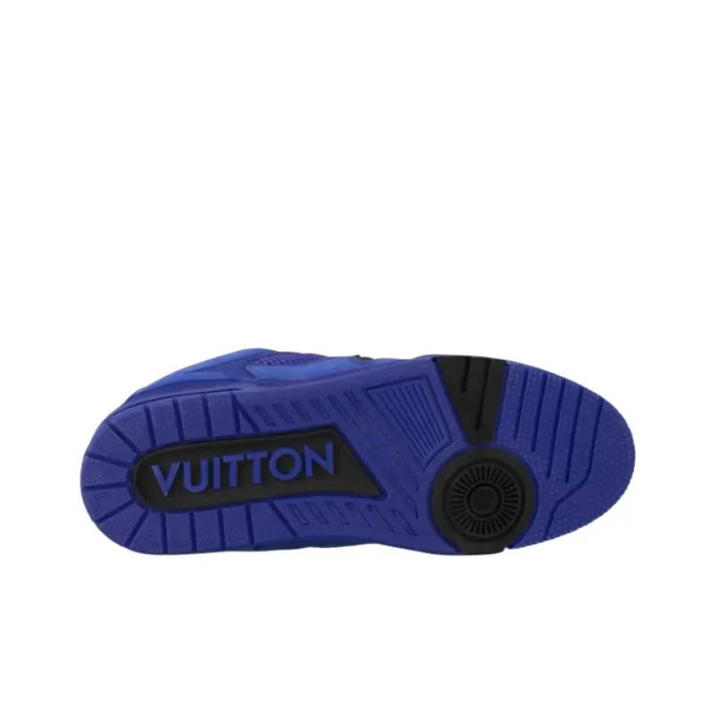 LOUIS VUITTON Skate Low Top Skateboard Shoes Men's Blue-4
