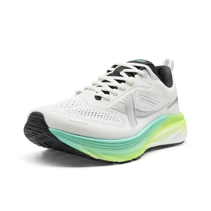 XTEP Thin Base Parsley Slip Resistant Abrasion Resistant Breathable Low Top Training Running Shoes Men's White Blue-1