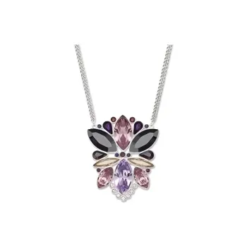 Swarovski Crystal Zircon Necklaces Unisex Silver