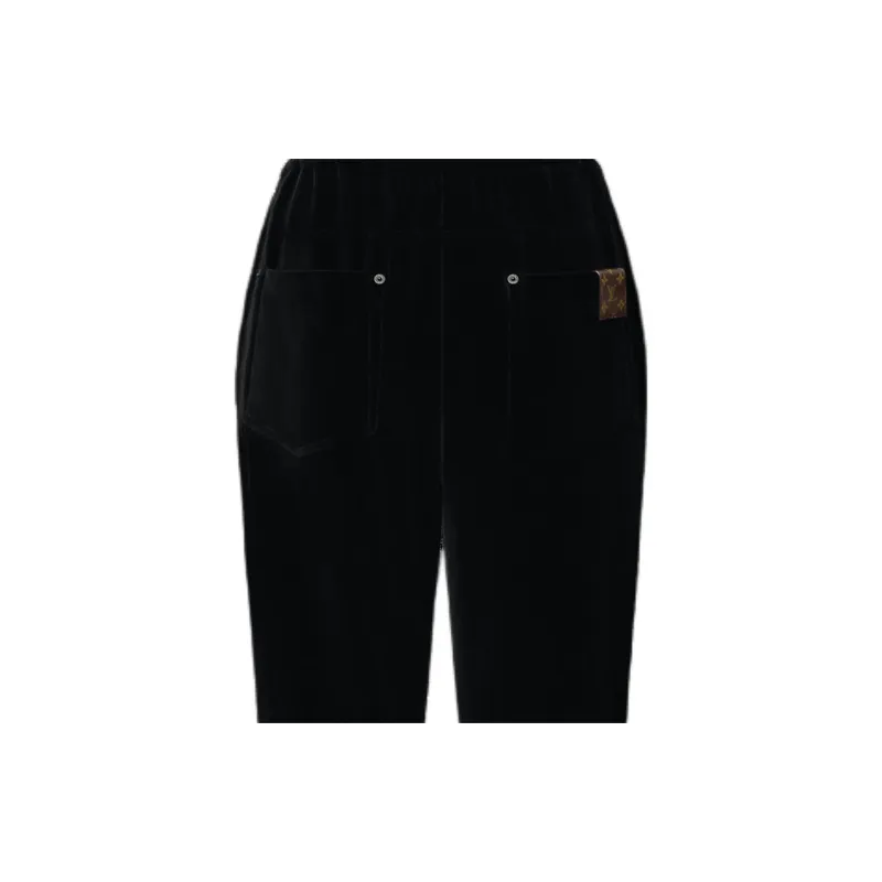 LOUIS VUITTON Knitted Sweatpants Women's Black-4
