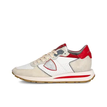 PHILIPPE MODEL Tropez Haute Low Top Casual Shoes Men's White Red