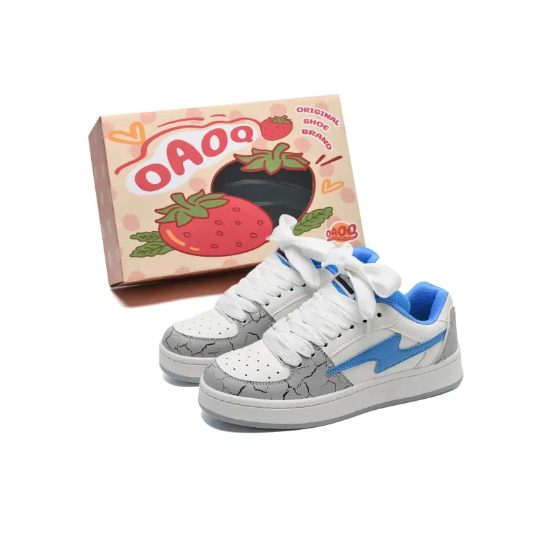 OAOQ Cushioning Height Increasing Abrasion Resistant Lightweight Mat Low Top Casual Shoes Unisex-127