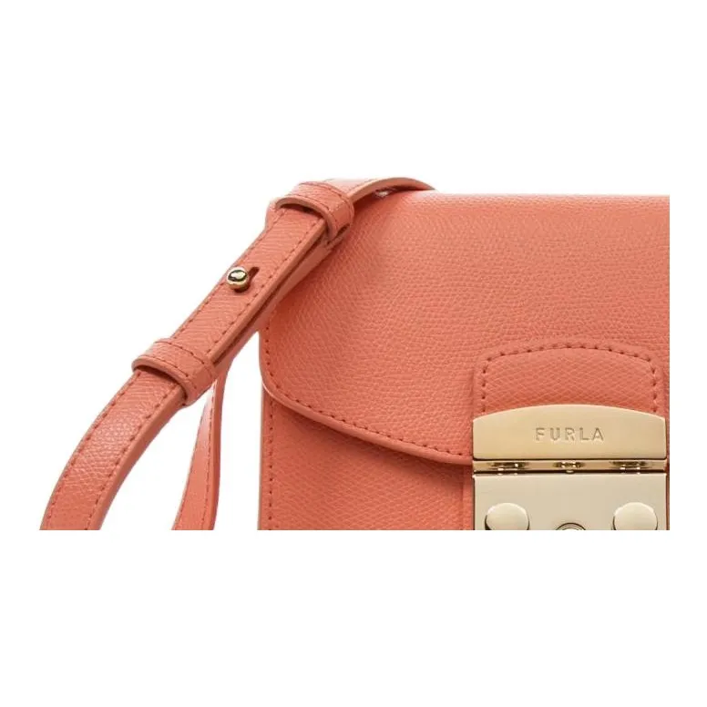 Furla Metropolis Collection Leather Shoulder Bag, Crossbody Bag Mini Women's Pink-3
