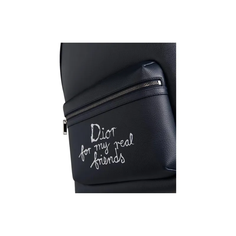 DIOR Calfskin Backpack Men's Marine Blue-4