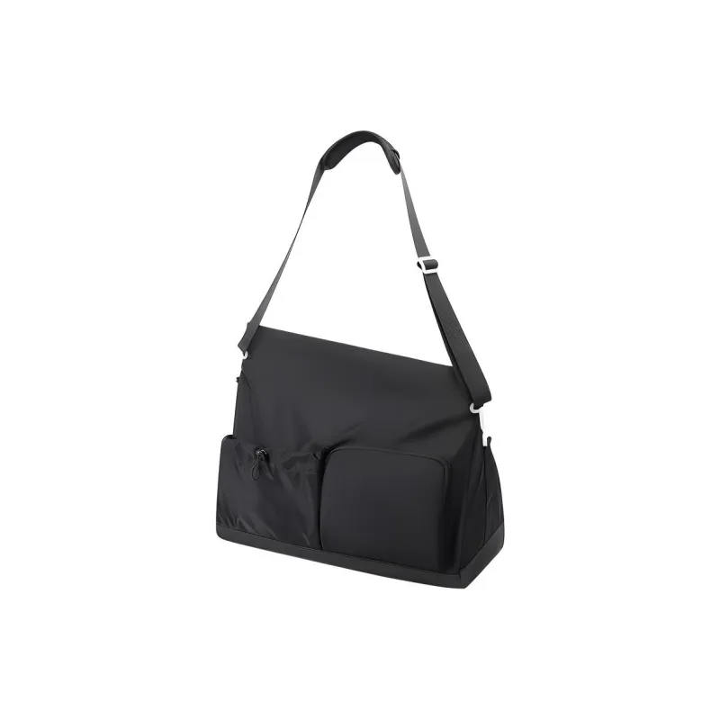 VIHUS Nylon Fabric Gym Bag Large Size Unisex Black/Beige-2