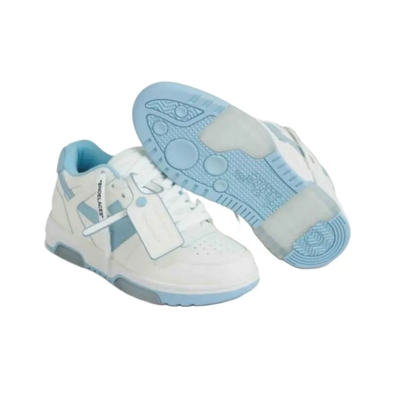 OFF WHITE Low Top Skateboard Shoes Women's White-4