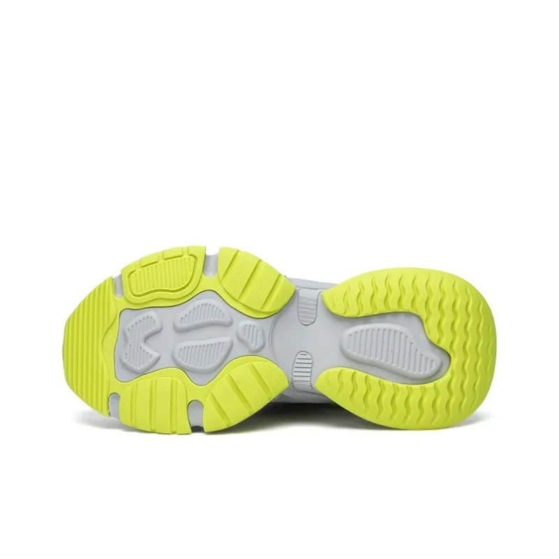 U7 Low-Top Chunky Sneakers Men's Gray Yellow-4