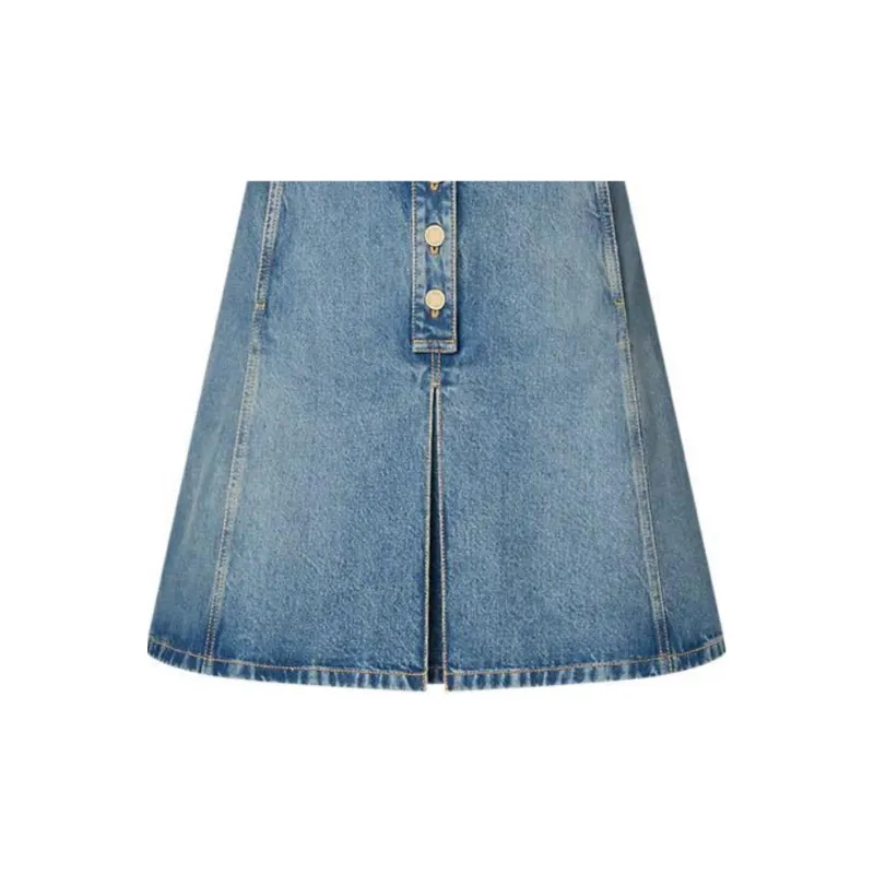 LOUIS VUITTON FW24 Denim Short Skirts Women's Blue-2