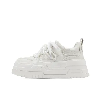 GG CC Daydreamer Cushioned Abrasion Resistant Slip Resistant Low Top Platform Skateboard Shoes Women's White