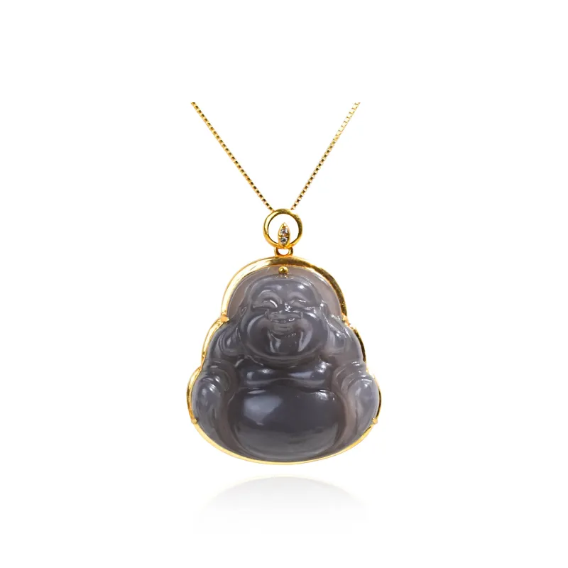 CUIYOUSHIJIA Hetian Jade Pendants Smoky Purple Unisex-0