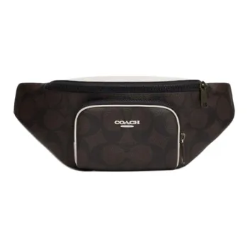 COACH Signature Coated Canvas Sling Bag Tubas Men's Black