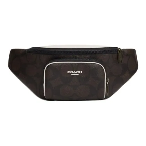 COACH Signature Coated Canvas Sling Bag Large Size Men's Black