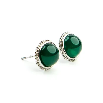 UJAT Chalcedony Stud Earrings Unisex