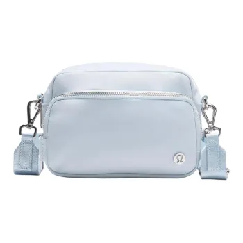 Lululemon Everywhere Nylon Shoulder Bag, Crossbody Bag Unisex Starch Blue & Silver