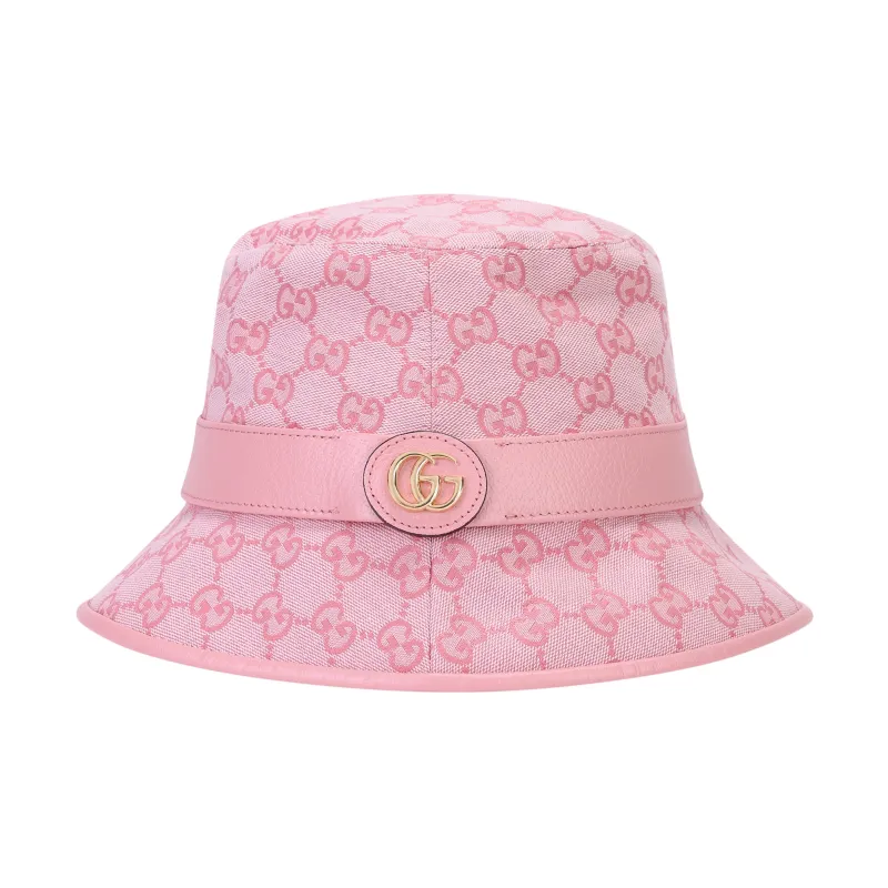 GUCCI Logo-embossed Cotton Bucket Hat-0