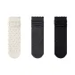 ② Fall Winter Ruffle Hem Spot Versatile Socks Combination ② (Milk White+Dark Gray+Black)