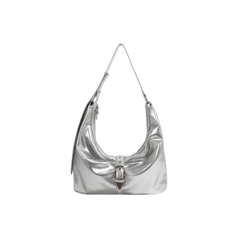BEMIX PETS PU Shoulder Bag Medium Size Women's Silver-0