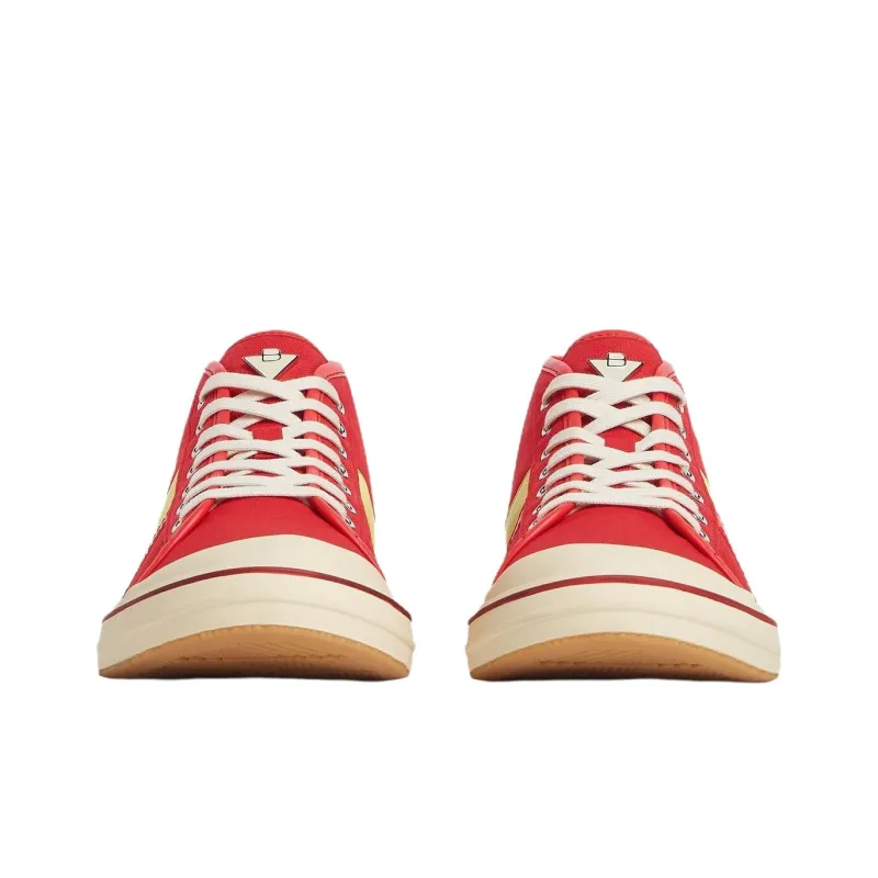Bottega Veneta Eliot Mid Top Canvas Shoes Women's Red-2