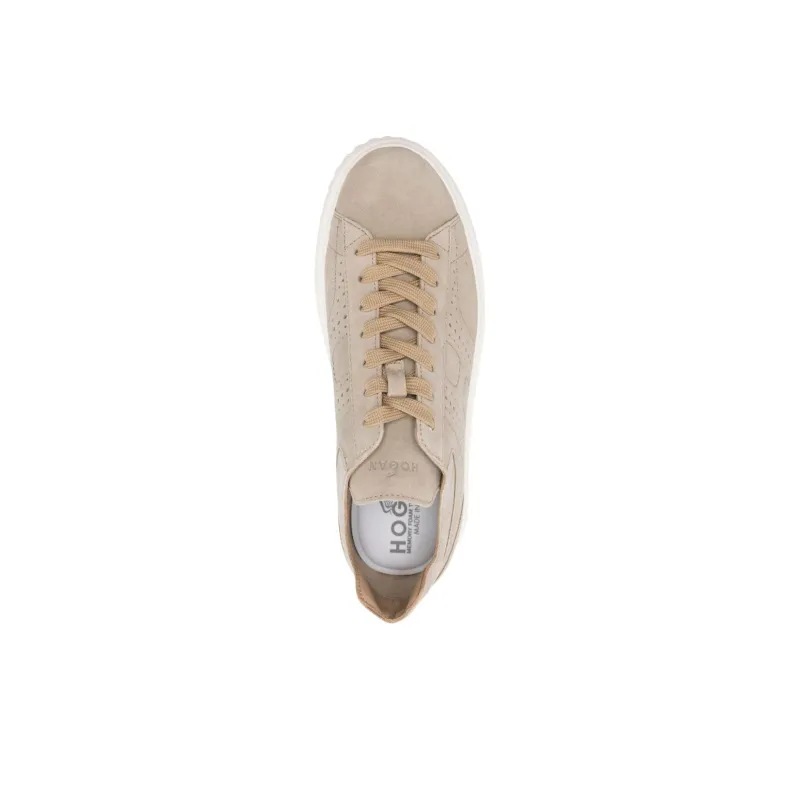 HOGAN Round Toe Lace Up Sneakers-3