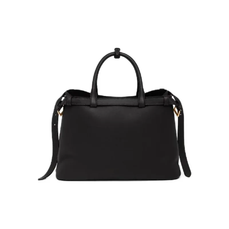 PRADA Leather Handbag Medium Size Women's Black-2