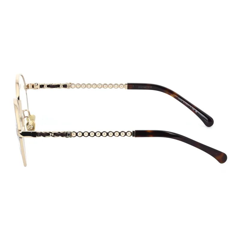 CHANEL Eyeglass Frames Unisex Gold-2
