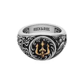 ROCK&RIDE 925 Sterling Silver, Copper Rings Men's