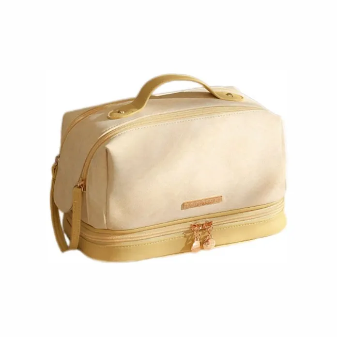 Boniu PU Makeup Bag Women's Pink/Yellow/Blue-5