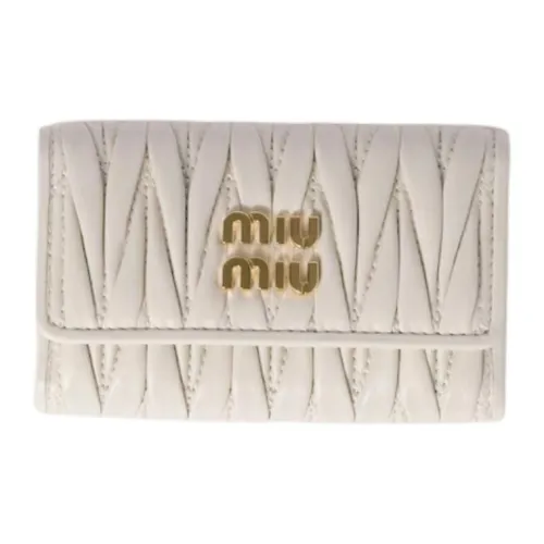 MIU MIU Sheepskin Key Pouch Women's White