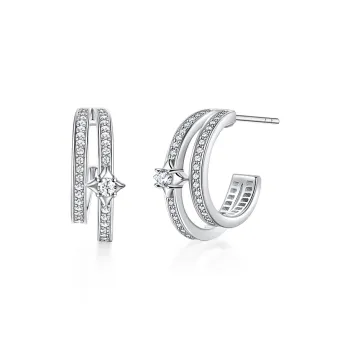FANCI S925 Silver Earrings Women's