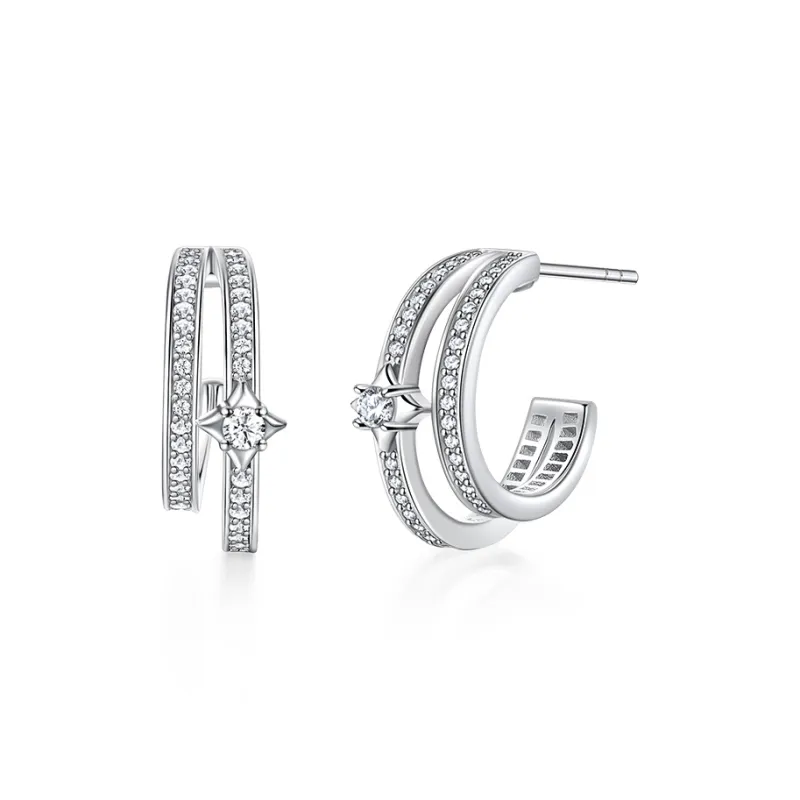 FANCI S925 Silver Earrings Women's-0