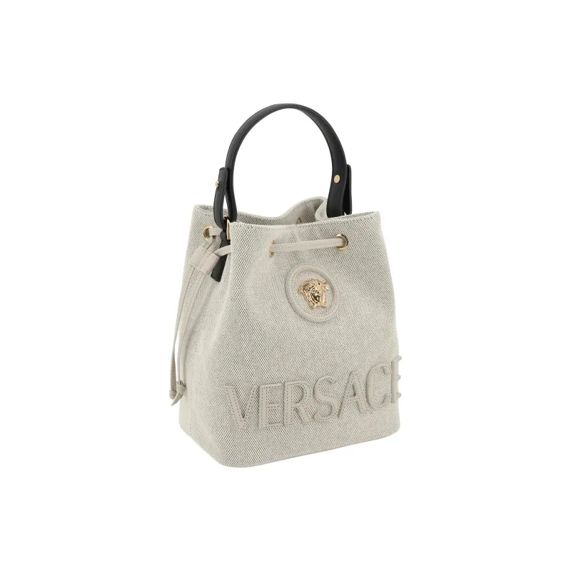 FANSIZHE Medusa Cotton Bucket Bag, Shoulder Bag, Crossbody Bag, Handbag Women's Oat Gray-1