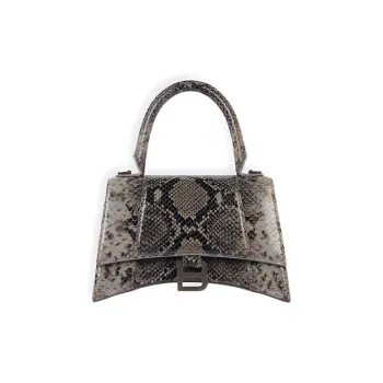 Balenciaga Hourglass Leather Hourglass Bag Shoulder Bag Crossbody Bag Handbag Women's Gray