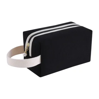Boniu Sherpa Makeup Bag Regular Women's Black Pink Dusty Blue Light Khaki