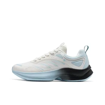 XTEP Durable Breathable Coverage Low Top Casual Running Shoes Men's White Blue