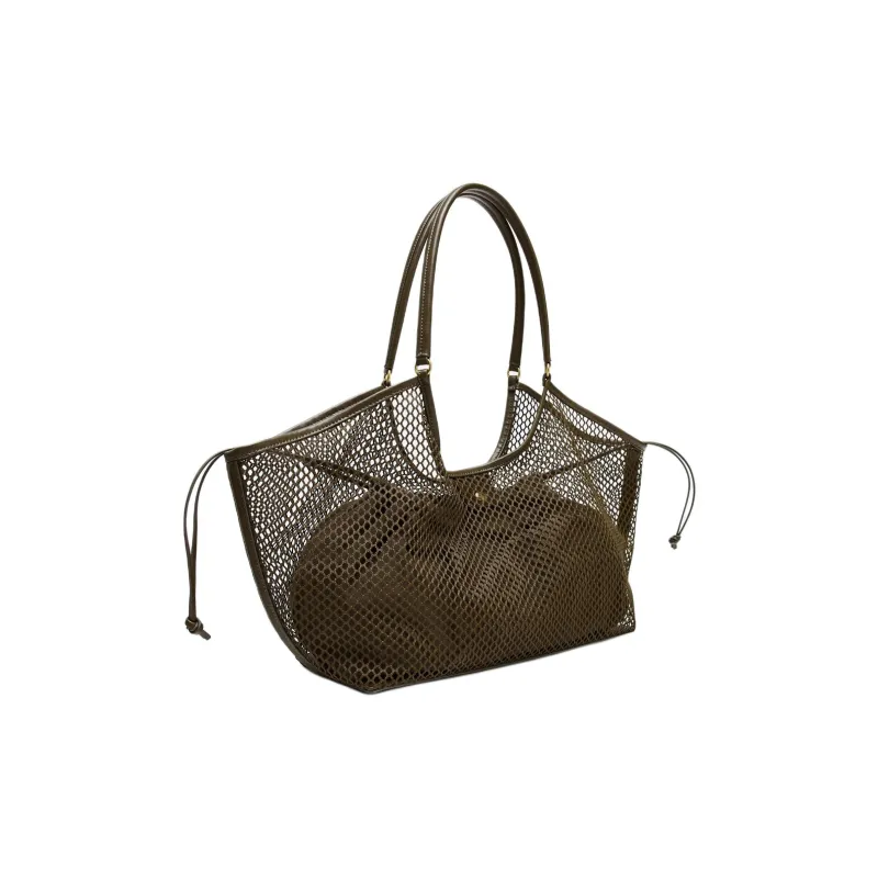 ZARA Polyester Tote Bag Shopping Bag Handbag Women's Green-1