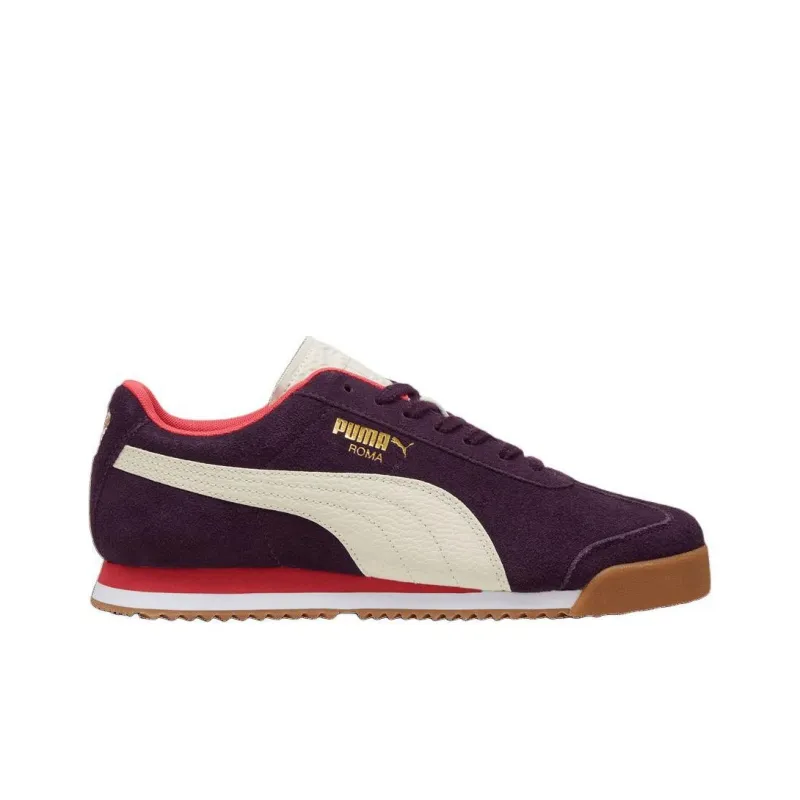 PUMA Roma Anti Slip Wear Resistant Low Top Casual Shoes Men's Purple-1