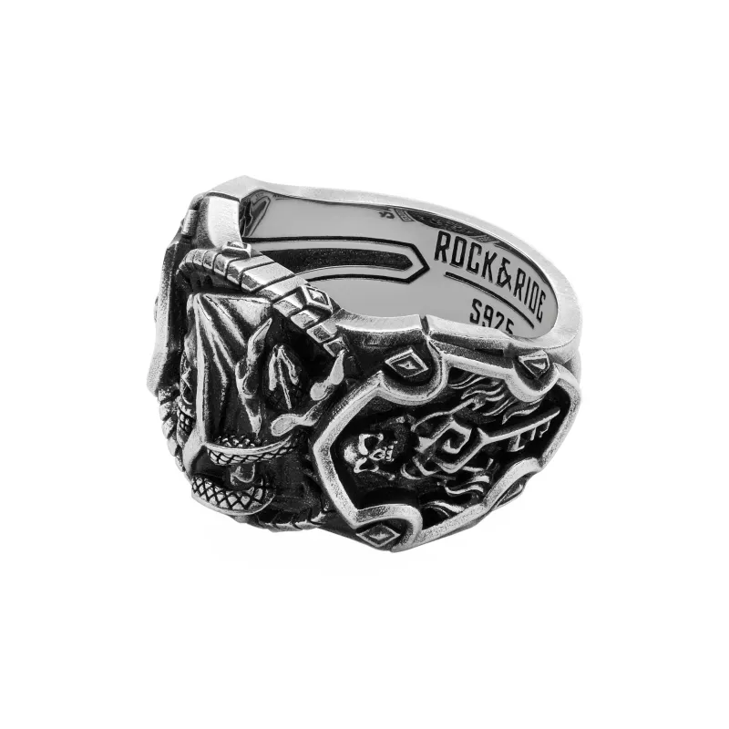 ROCK&RIDE 925 Sterling Silver Rings Men's-21