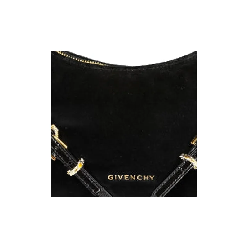 GIVENCHY Voyou Cotton Handbag Shoulder Bag Women's Black-4