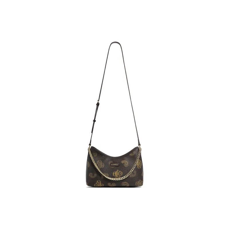 COOGI Synthetic Leather Shoulder Bag, Crossbody Bag Women's Brown/Khaki-5