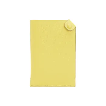 HERMES Tarmac Epsom Leather Passport Holder Small Size Unisex 9R Lime Lemon