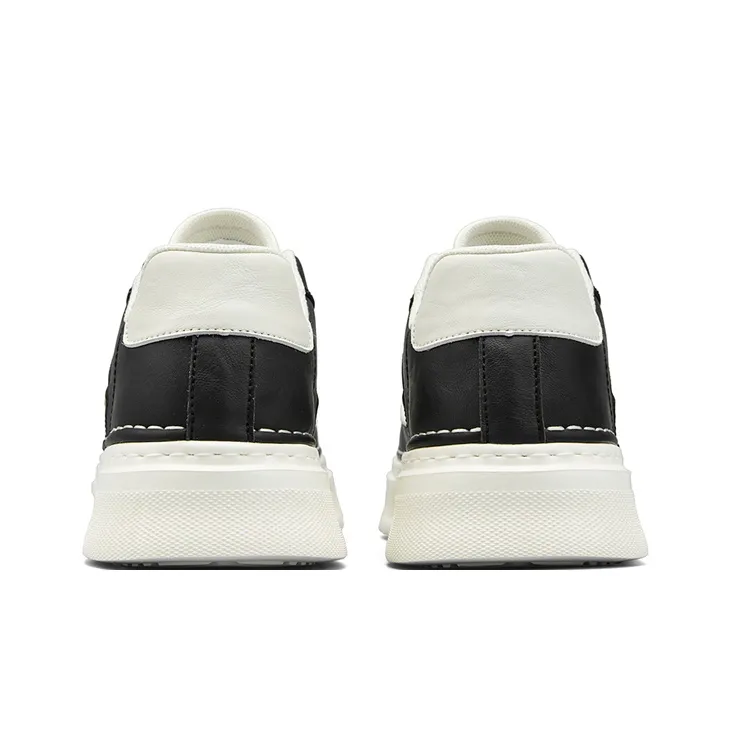 AOKANG Air Force One Series Skateboard Shoes Men Low Top White Green, Black White-12
